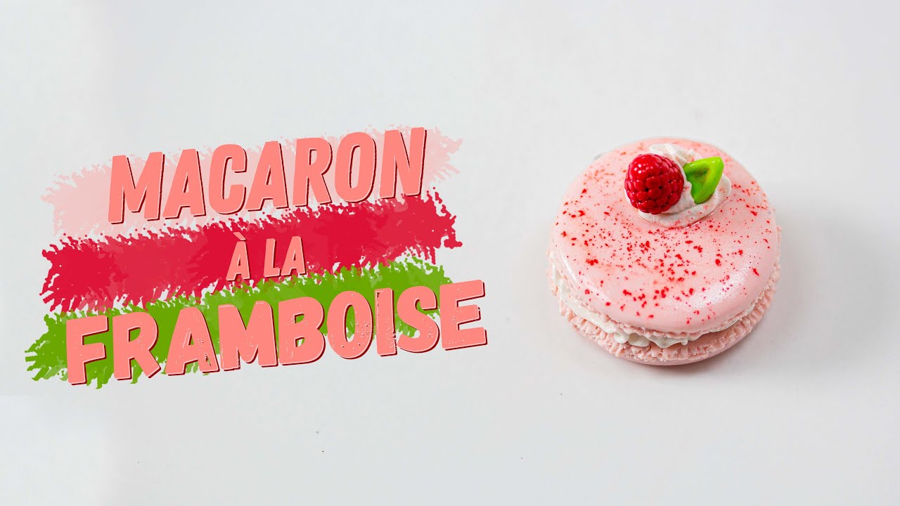 Polymer Clay Tutorial - Raspberry Macaroon/Macaron à la Framboise