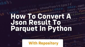 How to convert a JSON result to Parquet in python