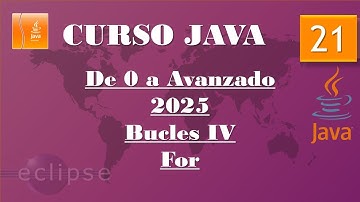 Curso Java 2025. Bucles IV. Bucle for. Vídeo 21