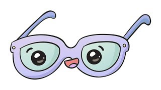 How to draw cute glasses