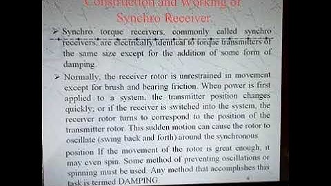 EL203, Construction and working of Synchro Receiver By AMRAT KUMAR (GPC CHURU)