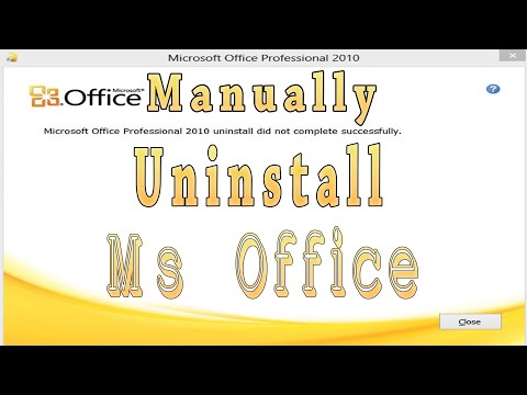 Uninstall Ms Office Manually,How To Uninstall Office,Office Problem,Office Did Not UninstallComplete