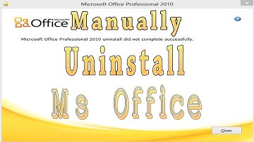 Uninstall Ms Office Manually,How To Uninstall Office,Office Problem,Office Did Not UninstallComplete