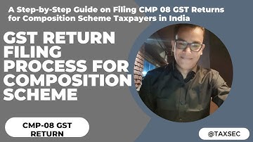 GST Return Filing for Composition Scheme | CMP-08 Return Filing | GST Return Filing In Hindi #gst.