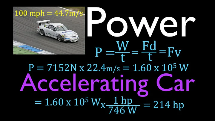 Energy, Work & Power (25 of 31) Calculate the Average Power Output of an Accelerating Car - DayDayNews