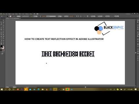 HOW TO CREATE TEXT REFLECTION EFFECT IN ADOBE ILLUSTRATOR