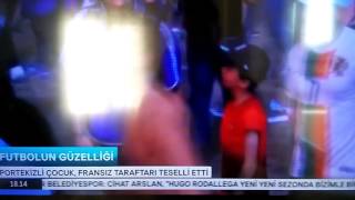 Fransız taraftarı teselli eden portekizli