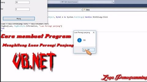 Cara Membuat Program Luas Persegi Panjang Menggunakan Visual Basic 2010