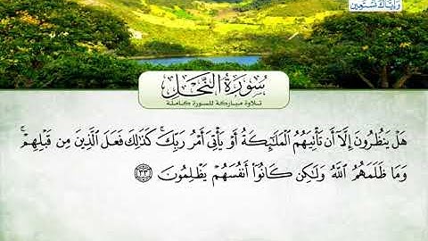سورة النحل | بصوت القارئ الشيخ محمد عبد الرؤوف السوهاجي