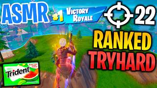 ASMR Gaming 😴 Fortnite Ranked Tryhard Wins! Relaxing Gum Chewing 🎮🎧 Controller Sounds + Whispering 💤