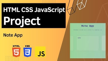HTML CSS JavaScript Project - Note App