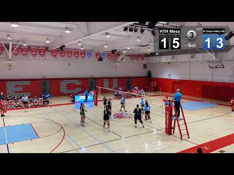 High Tech High Mesa vs El Cajon Valley High School Varsity Girls Volleyball set 3 of 3