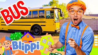 Blippi's WHEELS ON THE BUS! | Songs for Children | Learning Vehicles | Educational Videos for Kids