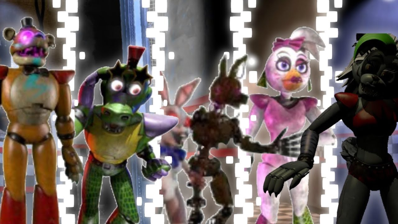 FNF The Happiest Day but its FNaF Security Breach