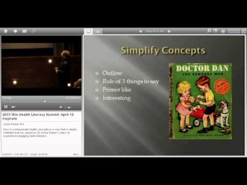 Zorba Paster Keep The Health Message Simple But Not Too Simple