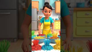 Rainbow Spaghetti se seekha col👇 #HappyTots #SensoryPlay #ToddlerLearning #KidsActivities #ViralKids