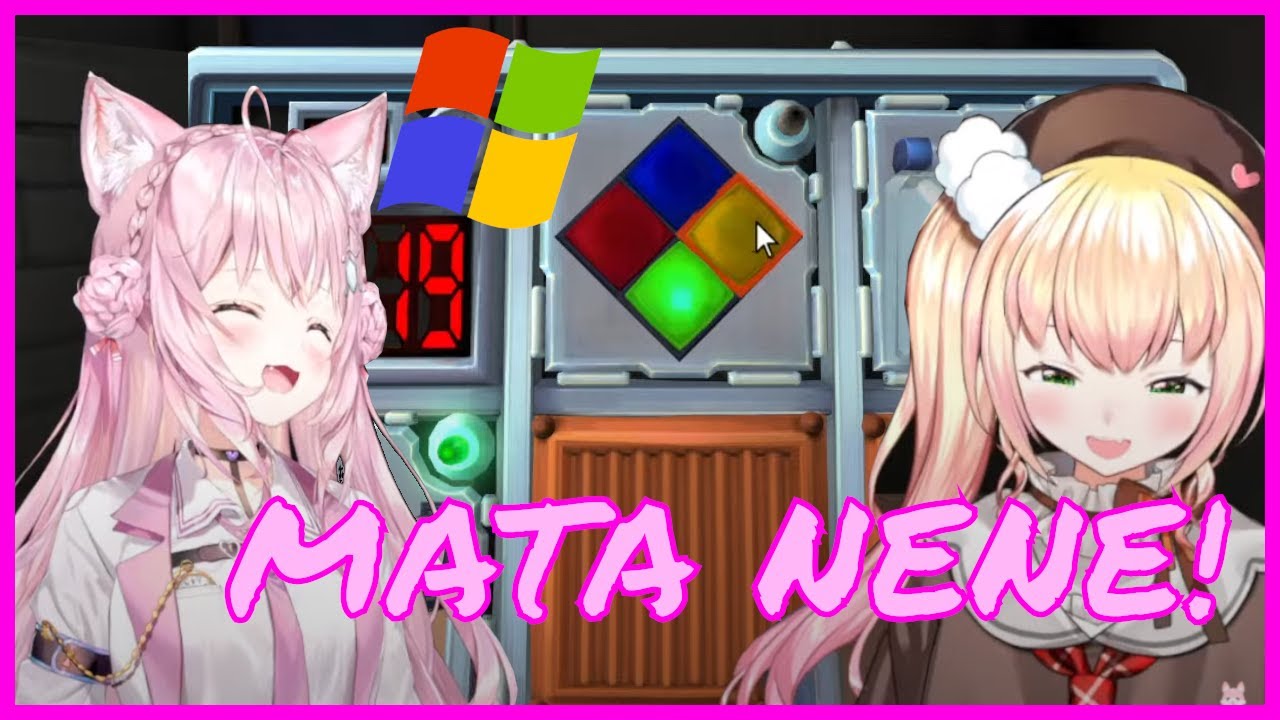 Nene, Koyori and the explosive Windows Logo [Hololive]