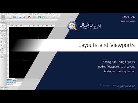 QCAD - 2.4 Layouts and Viewports - video from QCAD