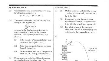 1991 HSC Ext 1 Maths Exam: Q4a [REQUESTED]