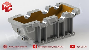 [hoccokhi] Hướng dẫn vẽ đế hộp giảm tốc trên Solidworks | Đồ án chi tiết máy DACTM