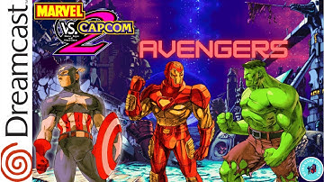 Marvel VS Capcom 2 (2000) SEGA DREAMCAST (27) AVENGERS (CAPTAIN AMERICA - IRON MAN - HULK)