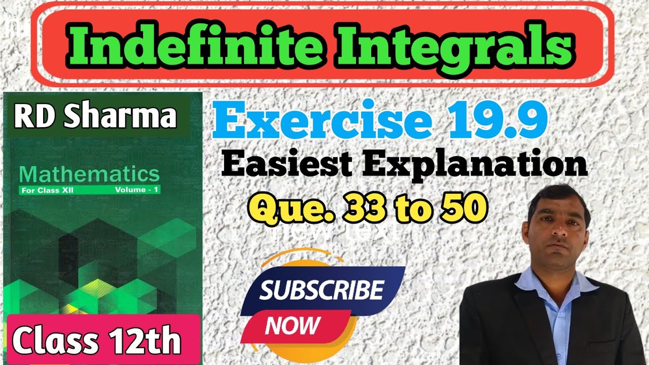 RD Sharma Solutions for Class 12 Updated for 2023-24 Chapter 19 Indefinite  Integrals