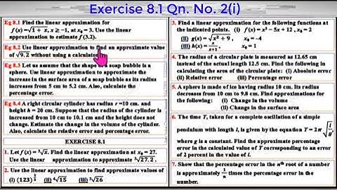 12th Maths | Exercise 8.1 Qn.No. 2(i) | Differentials and Partial Derivatives | TN New Syllabus