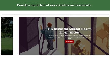 Designing accessible animation and movement on your website