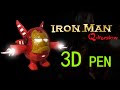 Marvel hero iron man Q version DIY 3D Pen Art Creation