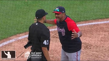 Ejection 057 - Dave Martinez Tossed by Gabe Morales After 9th Inning Strikeout