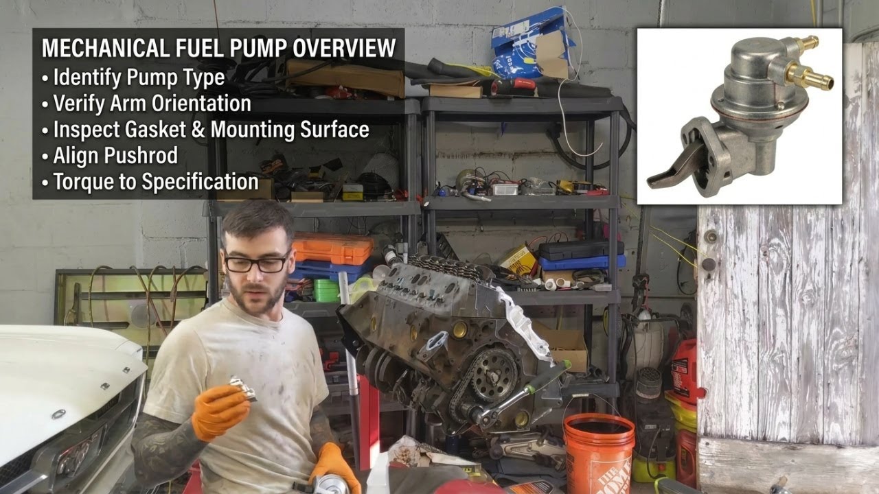 Small Block Chevy 350 Build Pt. 13 | Installing fuel pump and figuring out I missed some parts