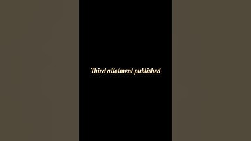 keam third allotment|published|#keam2022 #thirdallotment