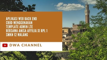 Aplikasi web back end  CRUD menggunakan  Template Admin LTE