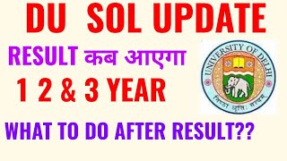 DU SOL RESULT 2019!! DELHI UNIVERSITY SOL RESULT 2019