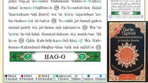 ختمة من مصحف التجويد باللغة الألمانية الصفحة رقم 331