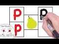 How to write letters for children - Teaching alphabet letters P - Alphabet for kids