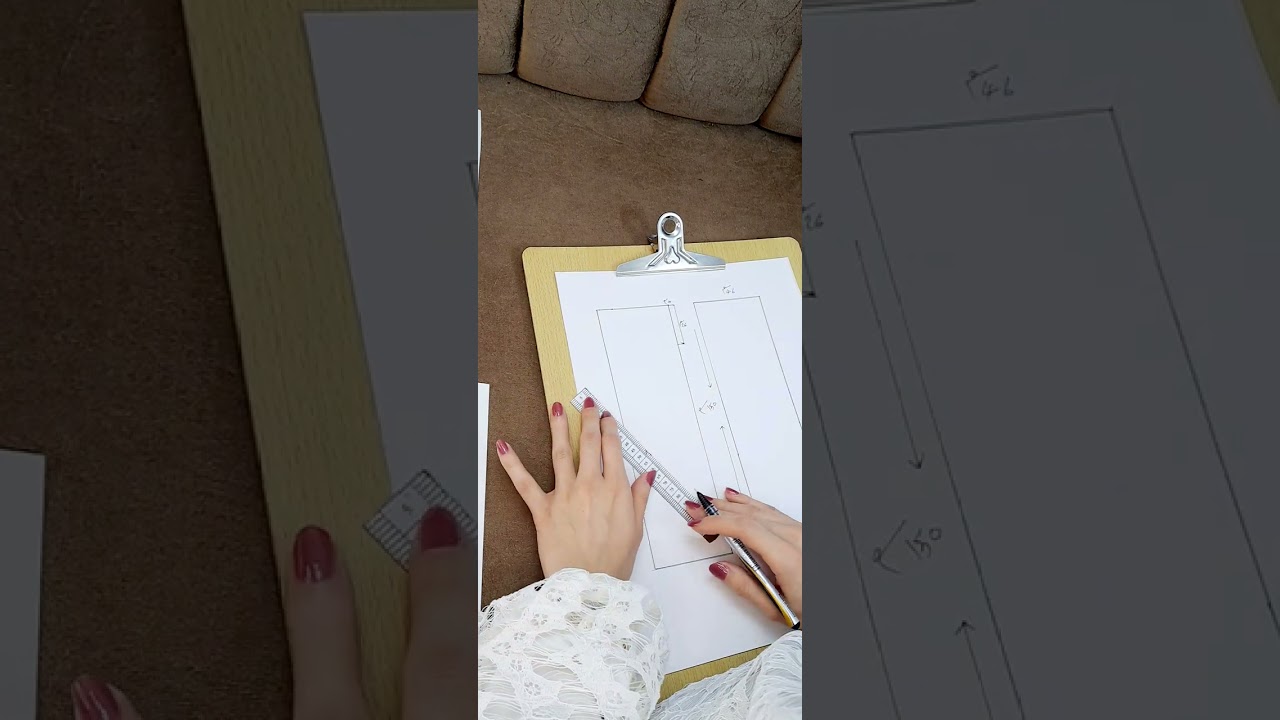 رسم جلابية قالب الامام( فن الخياطة والتفصيل) الجزء الأول