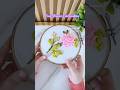 Pink Flower Ribbon Embroidery