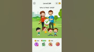 Braindom 1 Level 169 who is their child, Solution Walkthrough