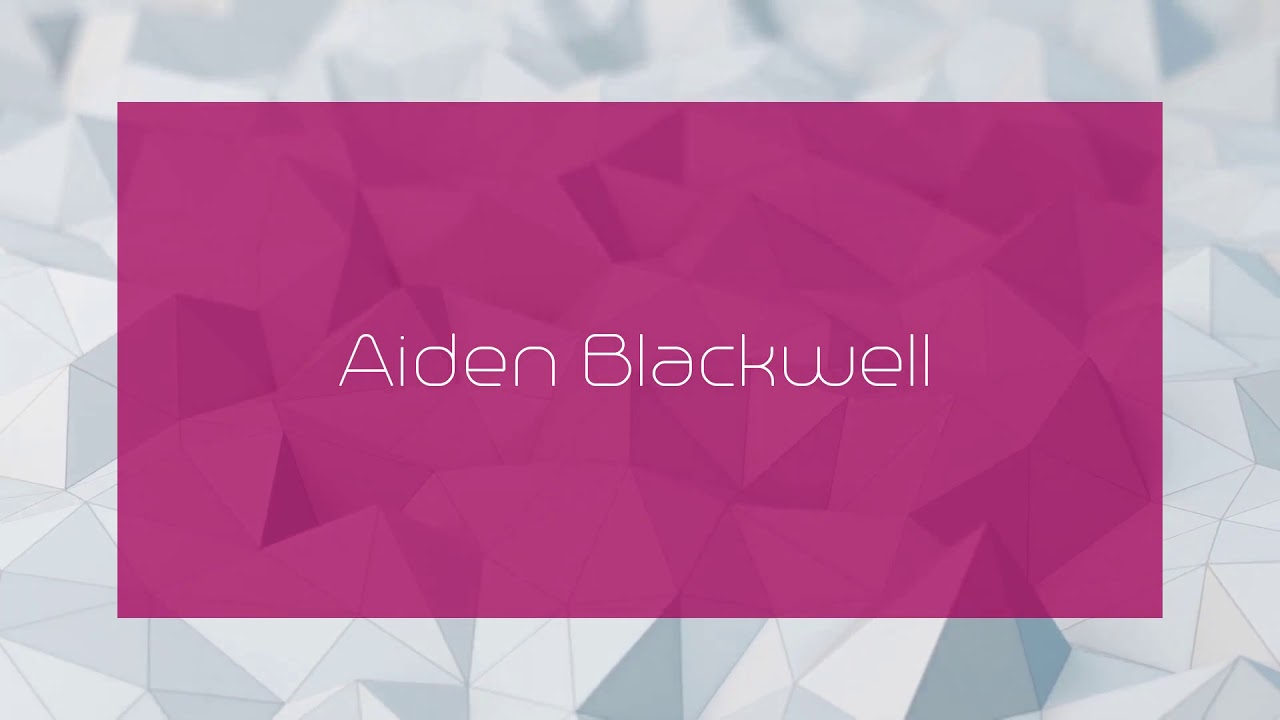 Aiden Blackwell - appearance
