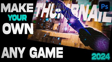 HOW TO MAKE  GAMING THUMBNAIL IN PHOTOSHOP 2024 | BEGINNER TUTORIAL