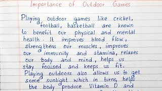 outdoor activities essay