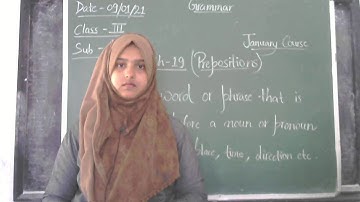 Class 3 English Grammar Ch- 19 Preposition II Part 2 II Jan Course