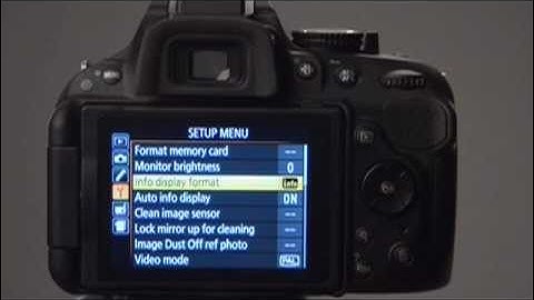 The Nikon D5200 Set Up menu overview - youtube