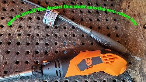 Wen rotary tool and how to install the dremel flex shaft on this tool.