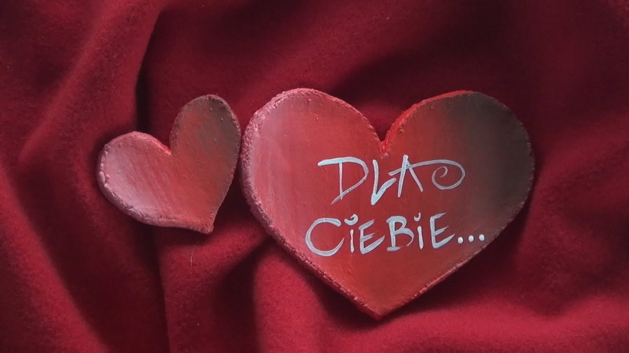 Prezent na Walentynki - ozdoba z masy solnej z dedykacją