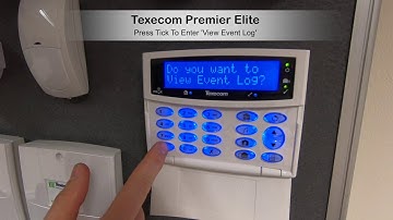 Texecom Premier Elite View Event Log