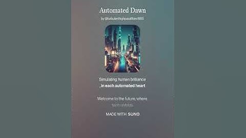 Automated Dawn 2 (AI Song) by #Suno lyrics by Meta Llama 3.2 AI Artificial Intelligence