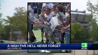 8-year-old kid's epic high-five with Ravens QB Lamar Jackson goes wild