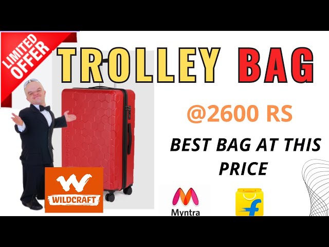 CAT Textured Medium-Sized Trolley Bag: detailed review | myntra hack |  product i use | Trolley Bag - YouTube